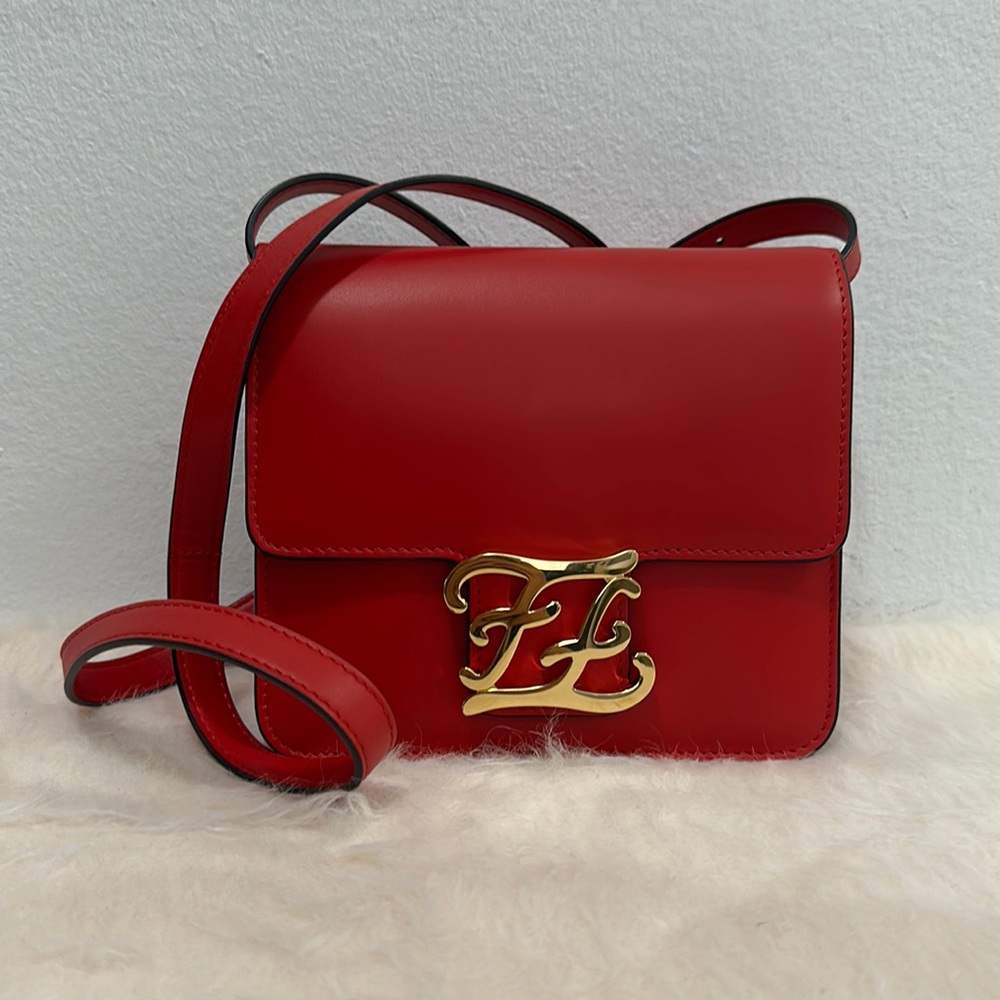 Fendi Karligraphy red crossbody NWT